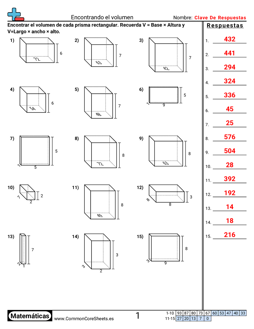 Encontrar volumen transparente worksheet preview