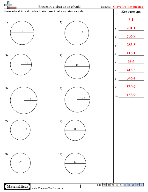  - area-del-circulo worksheet