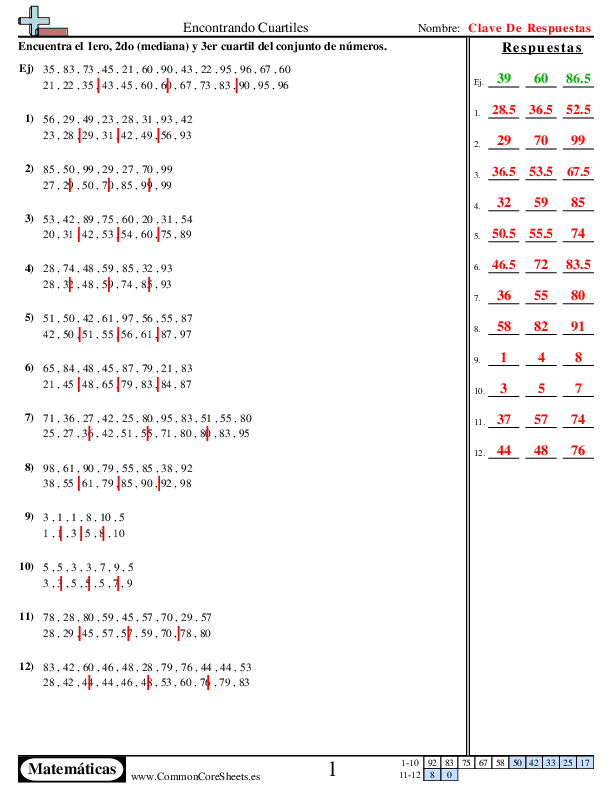  - encontrar-cuartiles worksheet