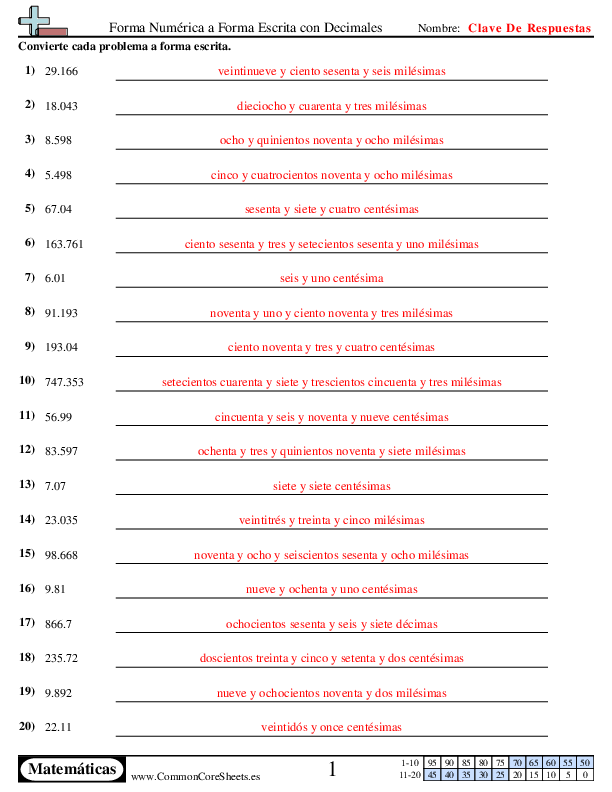  - numerico-a-palabra-con-decimales worksheet