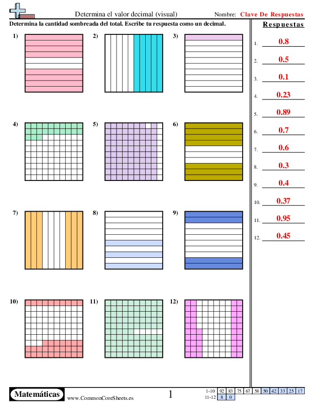  - decenas-y-centesimas worksheet