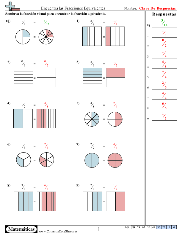  - encontrar-la-fraccion-equivalente-visual worksheet