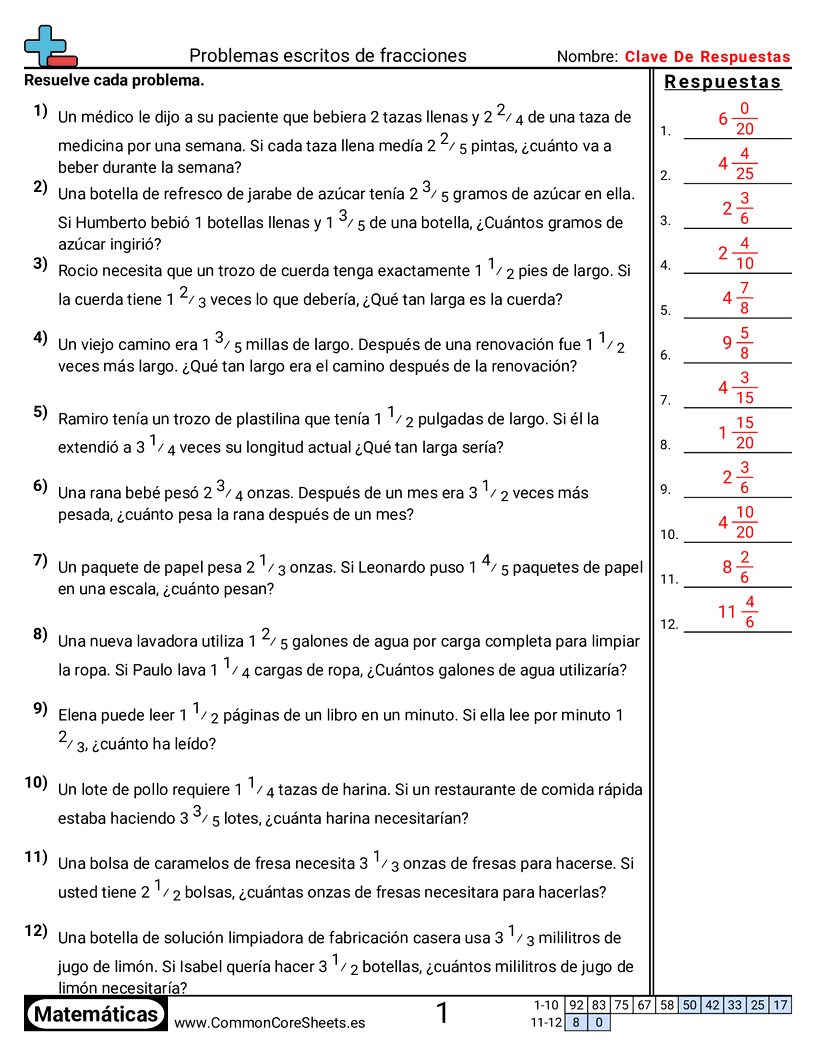 Ejercicios  de fracciones - multiplicar-fracciones worksheet