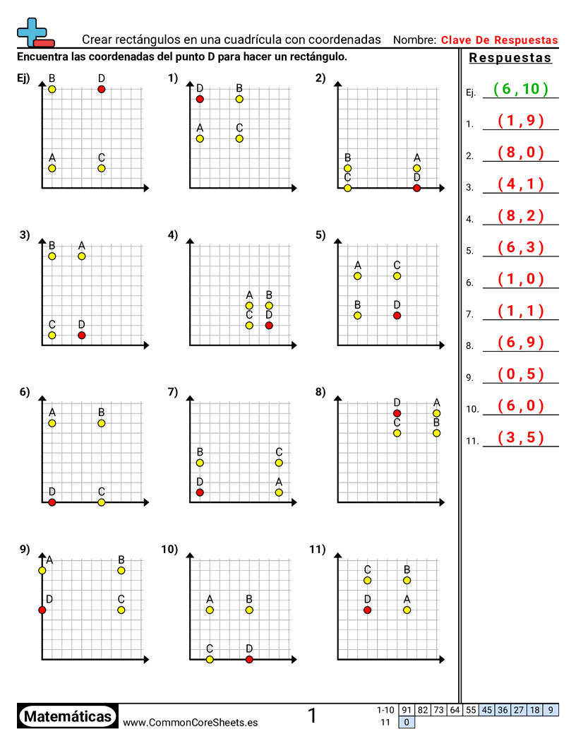 Ejercicios  de cuadriculas - crear-rectangulos-con-una-cuadricula-de-coordenadas worksheet