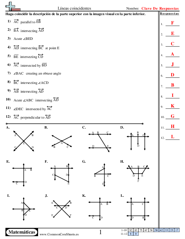  - lineas-coincidentes worksheet