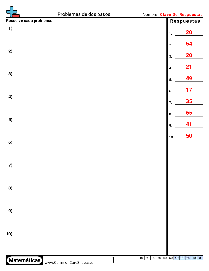 Ejercicios  de problemas multipasos - restar-y-sumar worksheet
