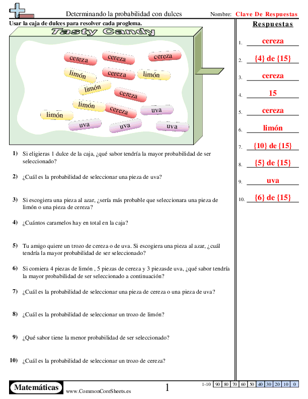  - dulce worksheet