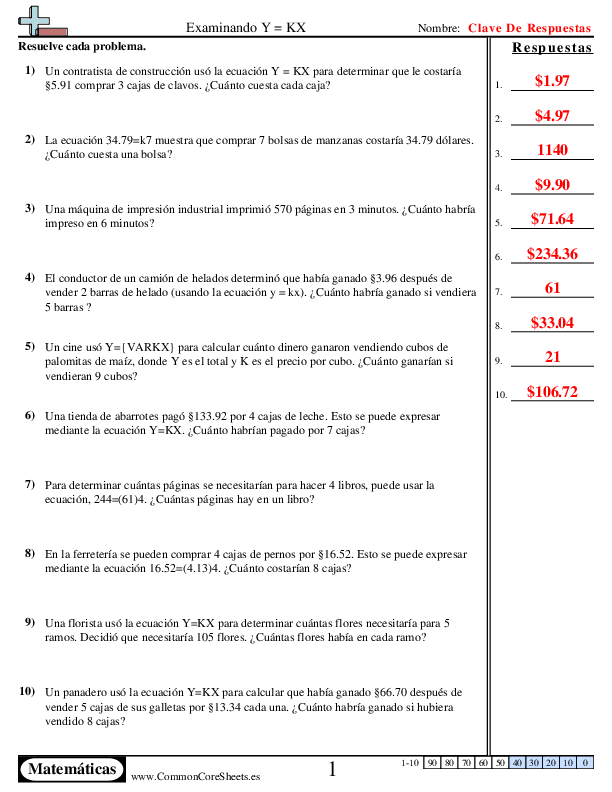  - examinando-y-kx worksheet