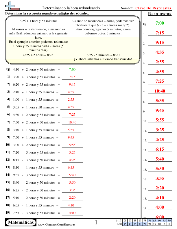  - la-determinacion-del-tiempo-usando-redondeo worksheet