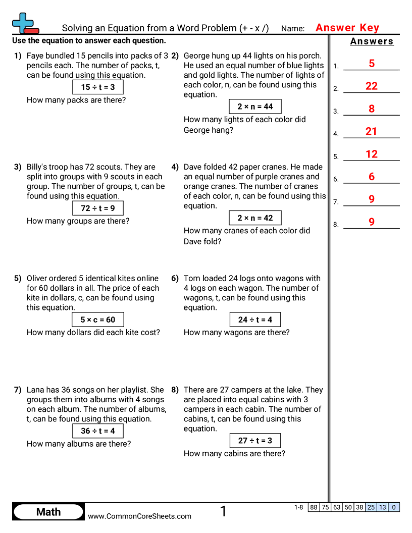 Related worksheet